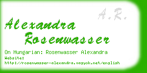 alexandra rosenwasser business card